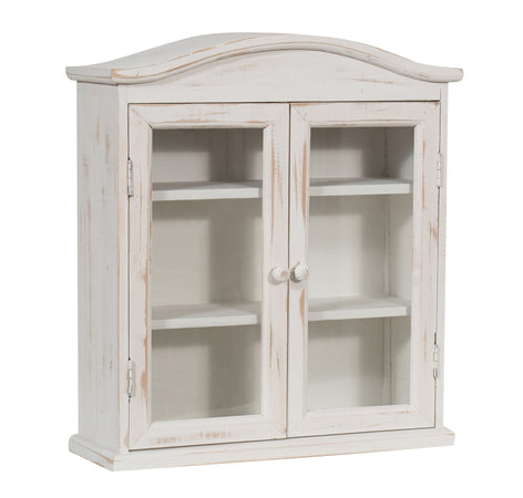 Biscottini VETRINETTA BACHECA IN LEGNO FINITURA BIANCA ANTICATA L42XPR15XH48