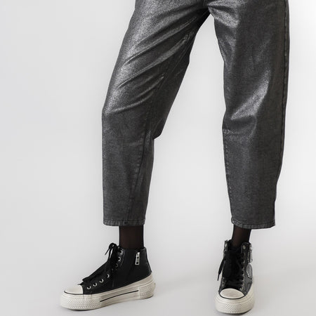 PANTALONE COCOON LAMINATO