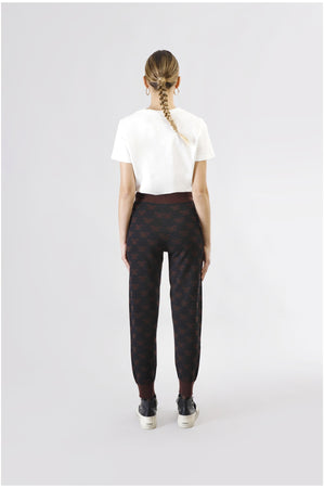 JOGGHER IN MAGLIA CON LOGO JACQUARD