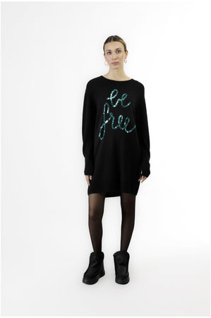 MINIABITO IN MAGLIA CON RICAMO PAILETTES