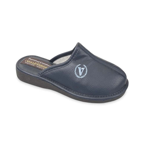 PANTOFOLA UOMO IN PELLE VALLEVERDE