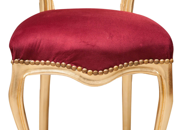 Biscottini Sedia stile francese Luigi XVI in legno massello di faggio