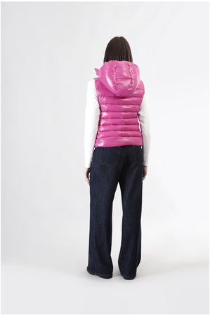 GILET IMBOTTITO TESSUTO LUCIDO