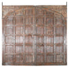 Biscottini Porta portone in legno massello e ferro da interno o da esterno vecchia e antica medievale