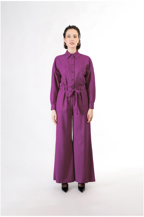 PANTALONE SUPER WIDE CON FUSCIACCA