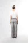 PANTALONE SUPER WIDE TESSUTO ELASTICIZZATO PRINCIPE DI GALLES