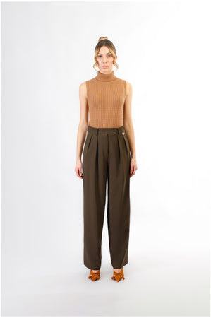 PANTALONE GAMBA DRITTA AMPIA TESSUTO BISTRETCH
