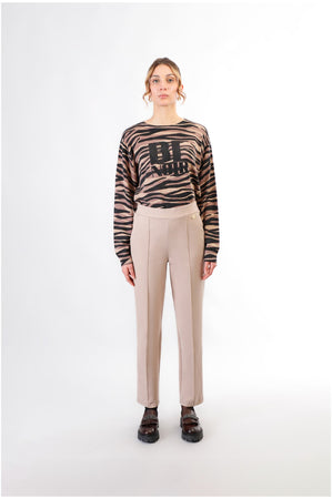 PANTALONE DRITTO CON VITA ELASTICATA