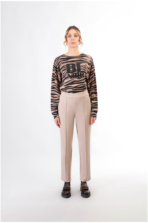 PANTALONE DRITTO CON VITA ELASTICATA