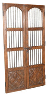 Biscottini Porta portone in legno massello e ferro da interno o da esterno vecchia e antica medievale