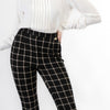 PANTALONE A ZAMPA CROPPED TESSUTO JACQUARD