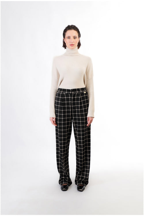 PANTALONE PALAZZO TESSUTO JACQUARD