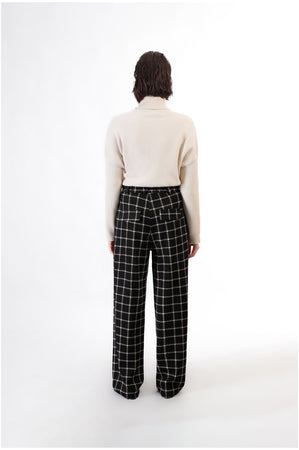 PANTALONE PALAZZO TESSUTO JACQUARD