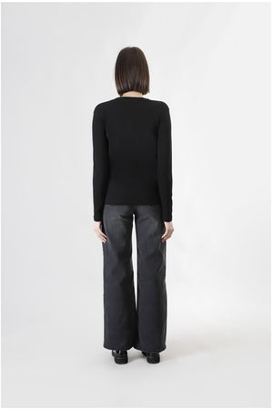 TSHIRT MANICA LUNGA CON LOGO BE NOIR