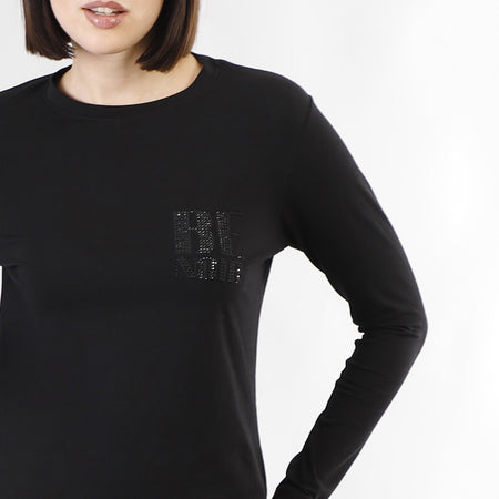 TSHIRT MANICA LUNGA CON LOGO BE NOIR