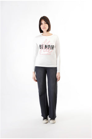 TSHIRT MANICA LUNGA CON LOGO BE NOIR
