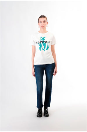 TSHIRT MANICACORTA CON LOGO BE YOU