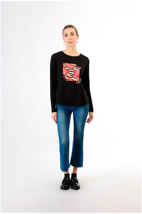 TSHIRT MANICA LUNGA STAMPA MULTIPATTERN