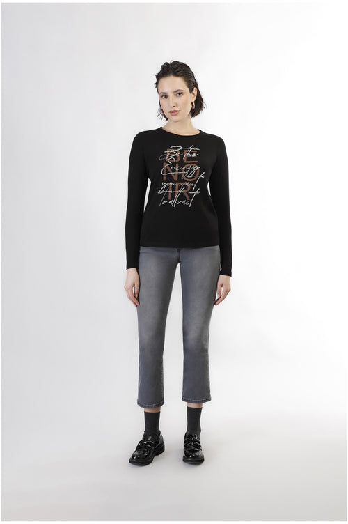 TSHIRT MANICA LUNGA BE NOIR