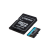 Kingston microSDXC Canvas Go! Plus 512GB è una scheda di memoria ad alte prestazioni con velocità fino a 200MB/s. Ideale per video 4K, foto e app su action camera, droni e smartp