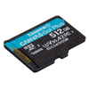 Kingston microSDXC Canvas Go! Plus 512GB è una scheda di memoria ad alte prestazioni con velocità fino a 200MB/s. Ideale per video 4K, foto e app su action camera, droni e smartp