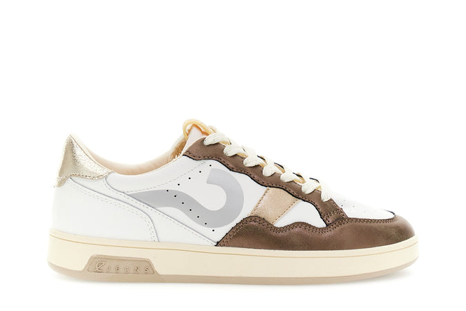 SNEAKERS IN PELLE E RIPORTI IN LAMINATO