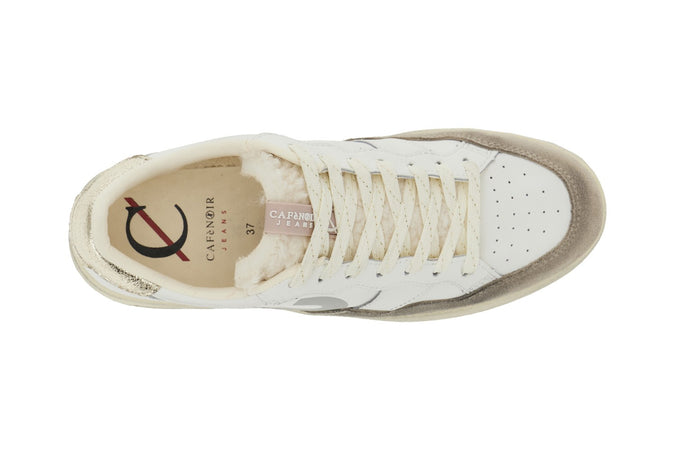 SNEAKERS IN PELLE E SCAMOSCIATO CON RIPORTO LAMINATO