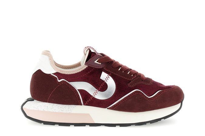 RUNNING IN VELLUTO CON RIPORTI IN PELLESCAMOSCIATA