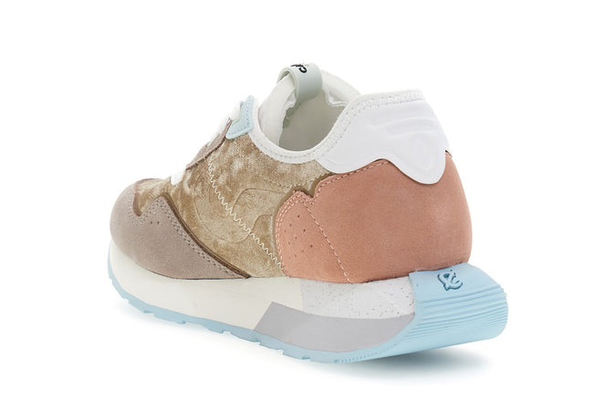 RUNNING IN VELLUTO CON RIPORTI IN PELLESCAMOSCIATA