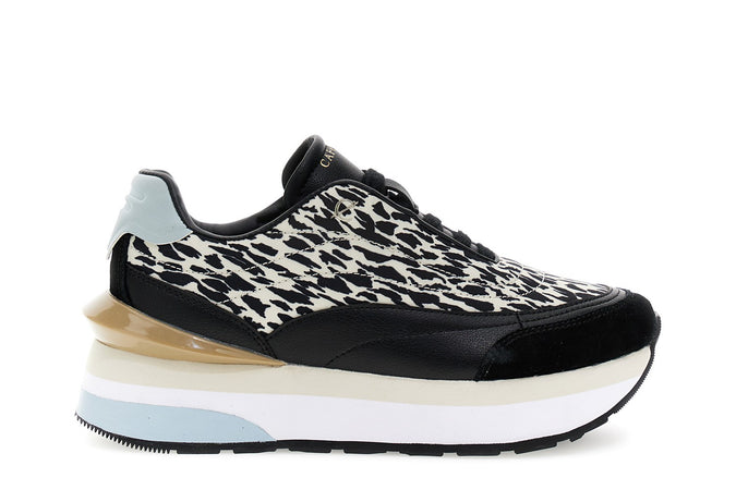 RUNNING IN NYLON STAMPA ANIMALIER E PELLE