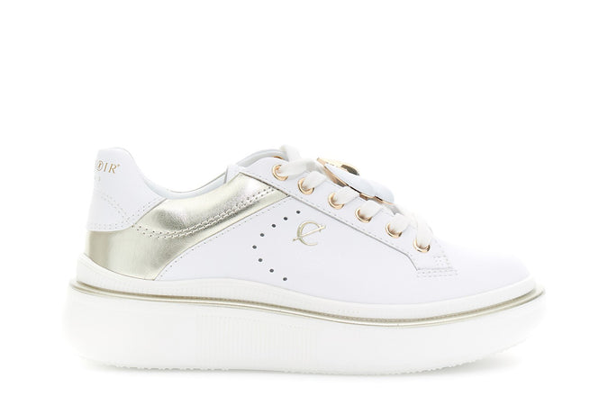 SNEAKER ALLACCIATA IN PELLE RIVESTITA