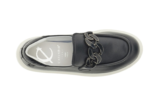 MOCASSINO IN PELLE RIVESTITA CON GRANA E MORSETTO