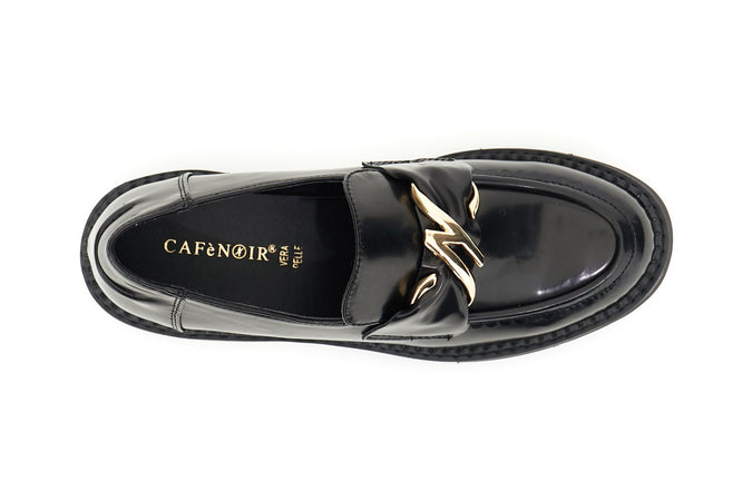 MOCASSINO IN SINTETICO EFFETTO PELLE SPAZZOLATA CON ACCESSORIO