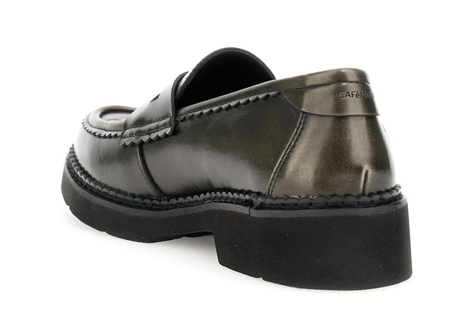 MOCASSINO IN SINTETICO EFFETTO PELLE SPAZZOLATA