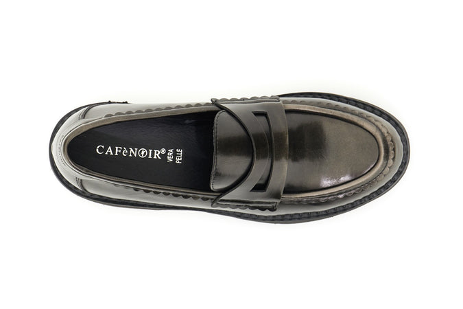 MOCASSINO IN SINTETICO EFFETTO PELLE SPAZZOLATA