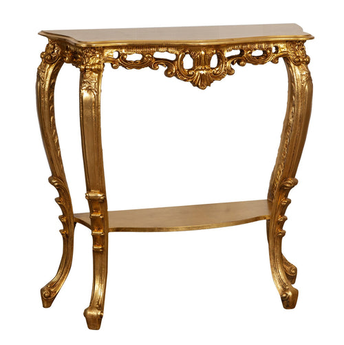 Biscottini CONSOLLE IN LEGNO FINITURA FOGLIA ORO ANTICATO