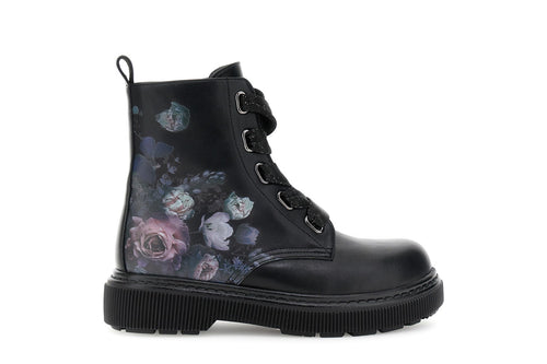 TRONCHETTO IN SINTETICO EFFETTO PELLE CON STAMPA FLOREALE