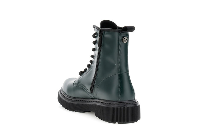 TRONCHETTO 8 OCCHIELLI IN SINTETICO EFFETTO PELLE ABRASIVATA