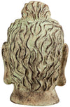 Biscottini Testa di Buddha in gesso dipinto finitura anticata L24xPR23xH40 cm