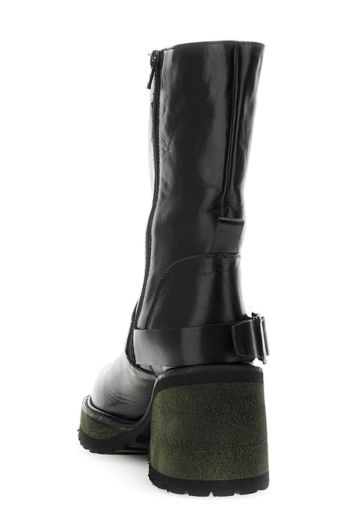 STIVALETTO IN PELLE CON CAVIGLIERA