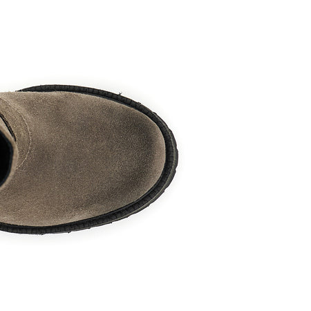 STIVALETTO IN PELLE SCAMOSCIATA CON CAVIGLIERA