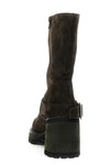 STIVALETTO IN PELLE SCAMOSCIATA CON CAVIGLIERA