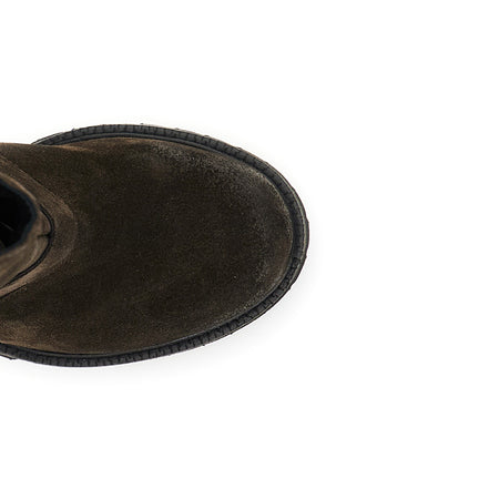 STIVALETTO IN PELLE SCAMOSCIATA CON CAVIGLIERA