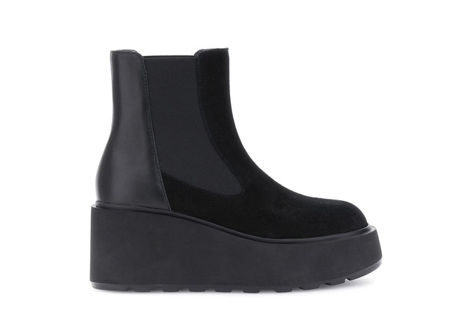TRONCHETTO IN PELLE SCAMOSCIATA E PELLECON ELASTICO