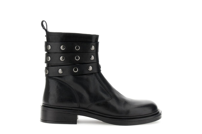 TRONCHETTO IN PELLE CON BOTTONI A PRESSIONE