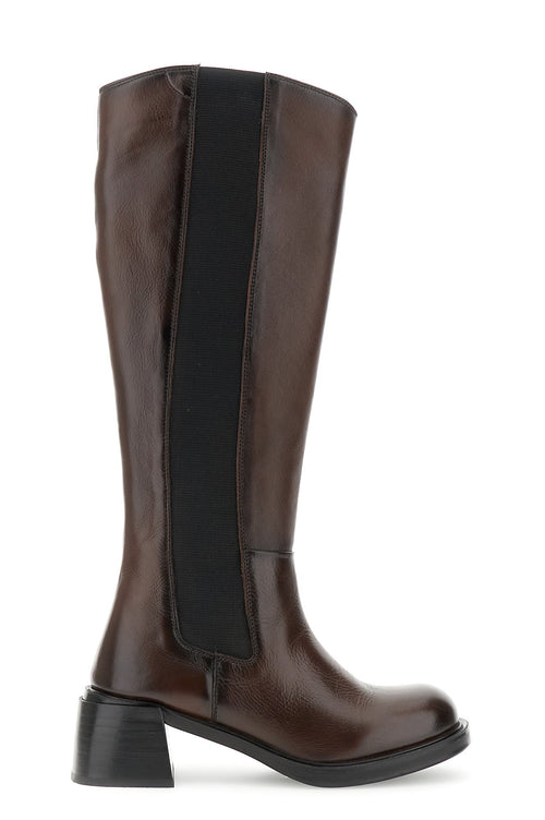 STIVALE IN PELLE CON ELASTICI