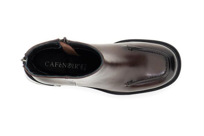 TRONCHETTO IN PELLE CON BORDO VASCHETTA