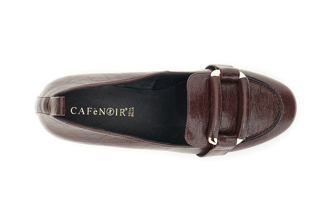 DÉCOLLETÉ IN SINTETICO EFFETTO PELLE CON MORSETTO