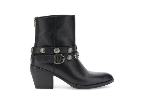 TRONCHETTO IN PELLE CON CAVIGLIERA