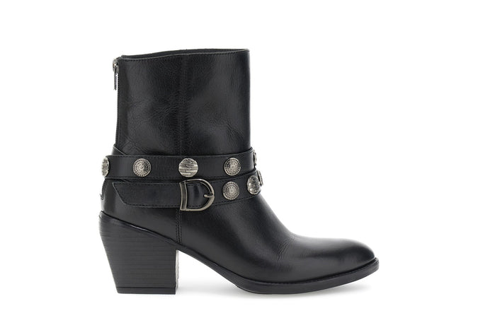 TRONCHETTO IN PELLE CON CAVIGLIERA